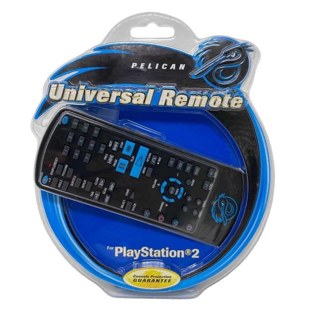 Pelican Universal Remote for PlayStation 2 PS2 DVD TV VCR Glow‎ Buttons PL-653